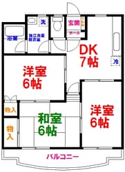 武蔵村山ウエストハイツの物件間取画像